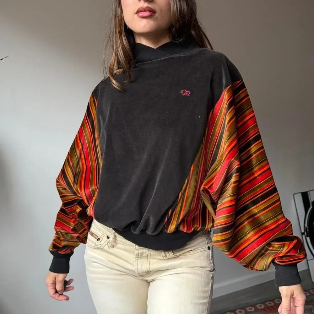 Vintage 90s Oscar de la Renta multi Sweatshirt - Picture 2 of 8